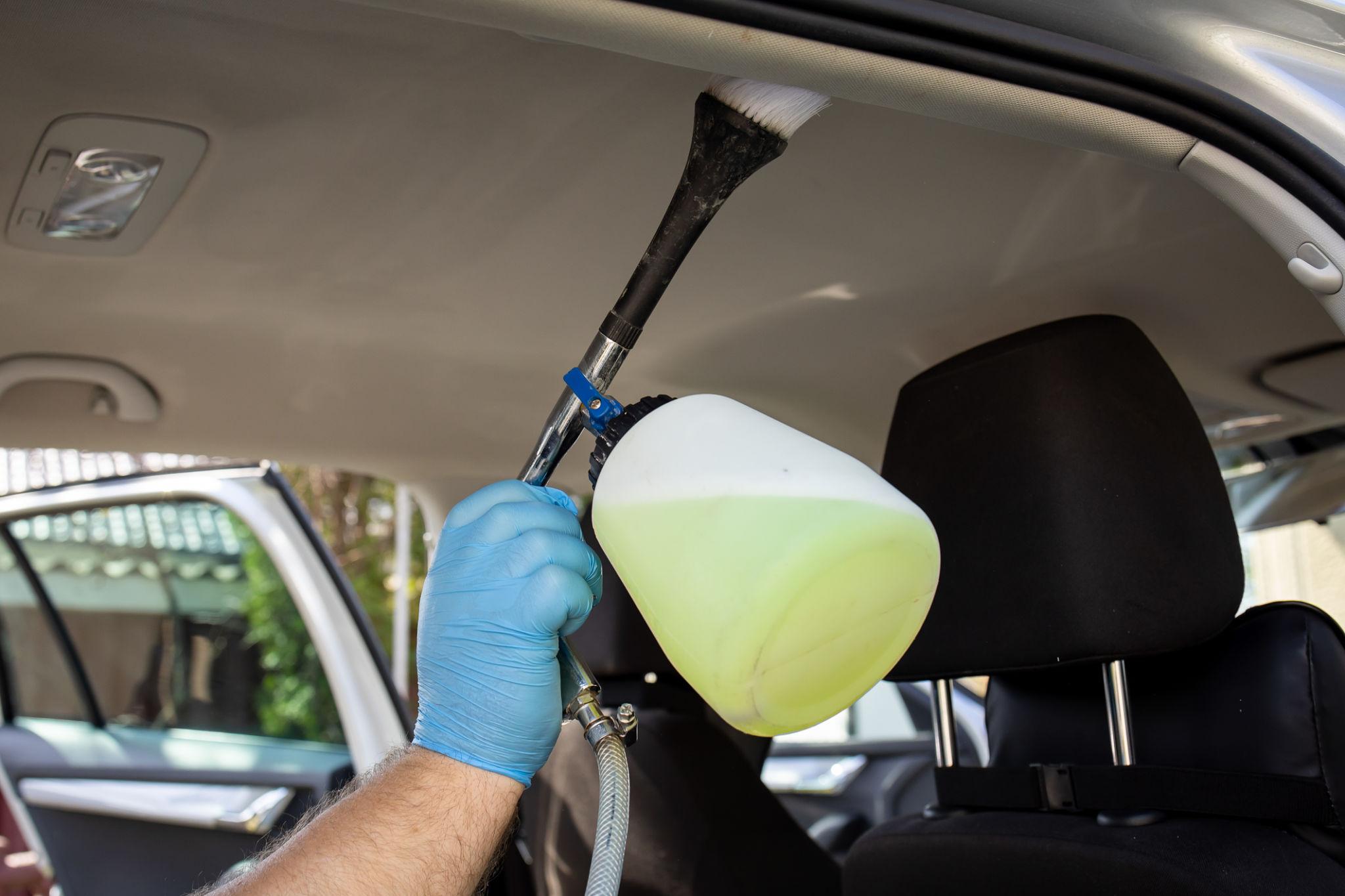 car seat stain removal before and after detailing London