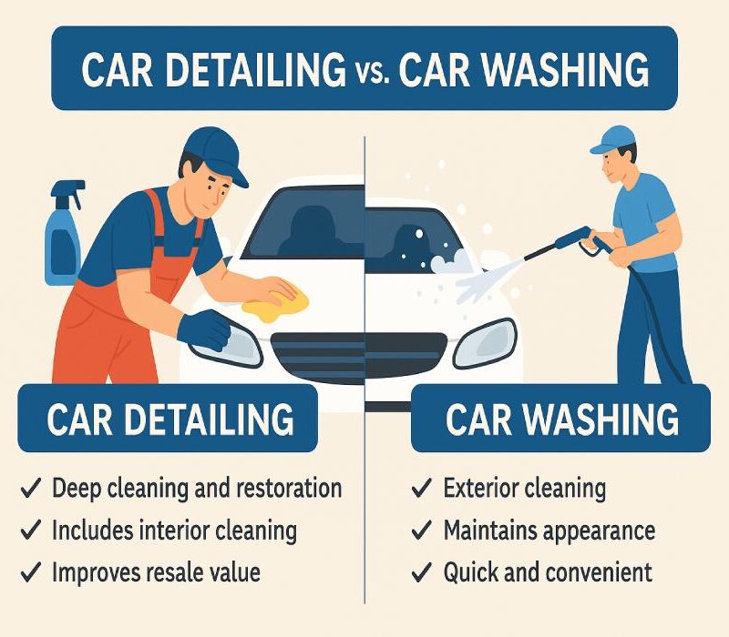 cheap car valet vs professional car detailing comparison London