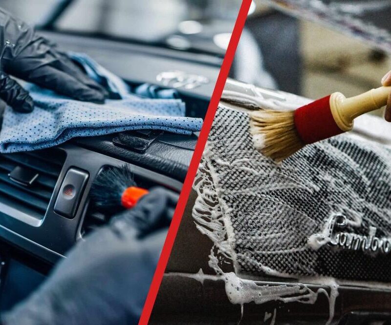 deep clean vs valet comparison car interior before and after cleaning London