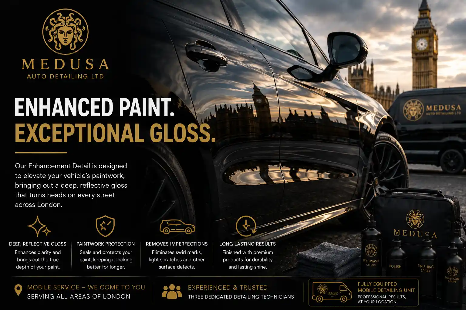 high gloss vehicle paint after enhancement detail