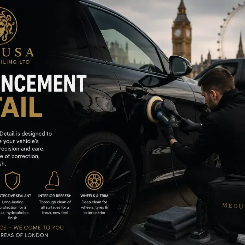vehicle receiving enhancement detail machine polishing service in Londonv