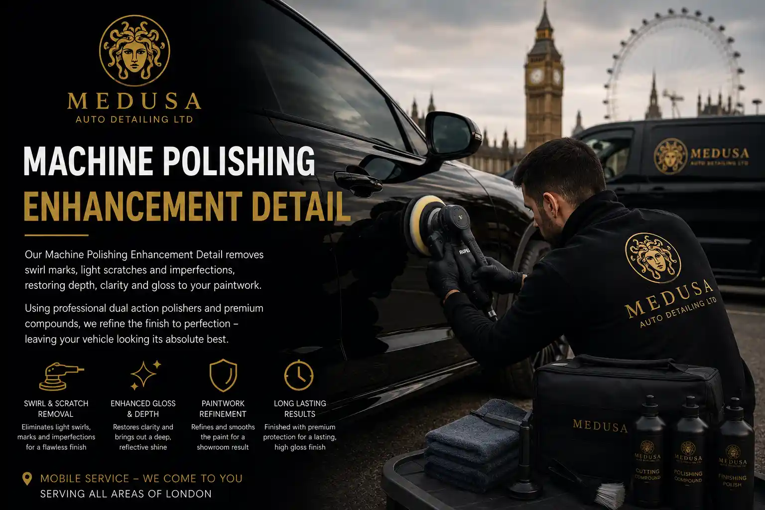 professional machine polishing during enhancement detail
