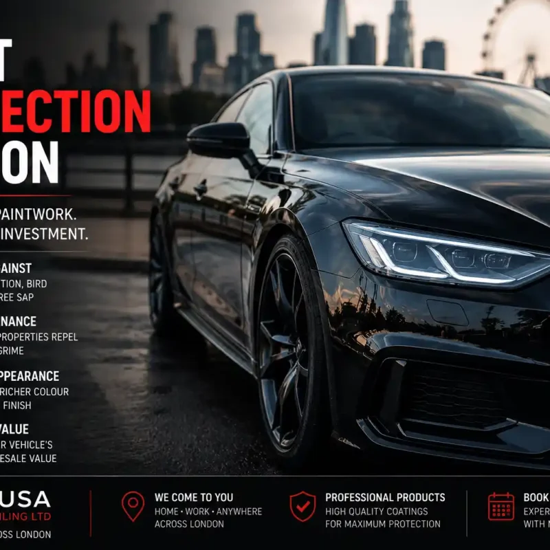 professional paint protection service on a vehicle in London
